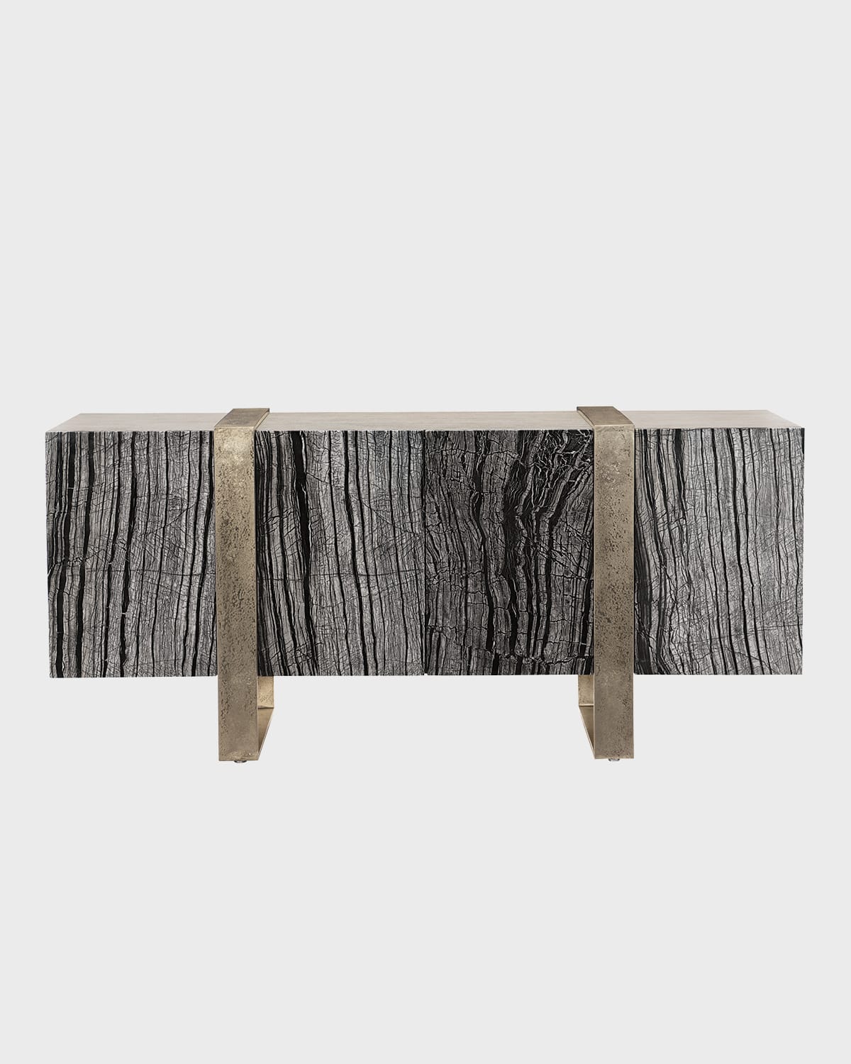 Linea Black Forest Marble Console