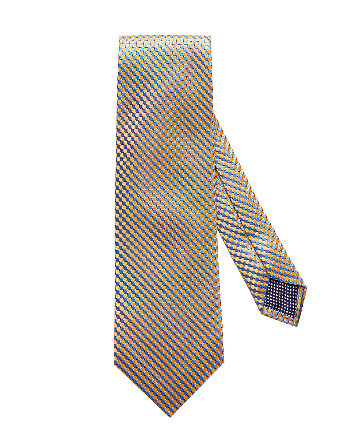 Eton Micro-circle Silk Tie In Yellow