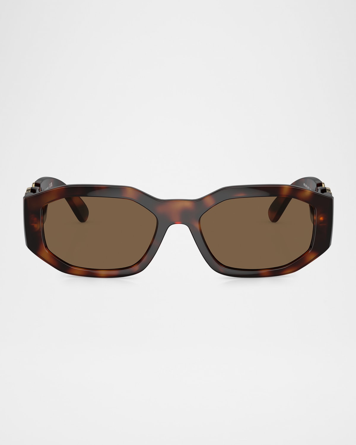 Versace Men's Geometric Propionate Sunglasses In Havana