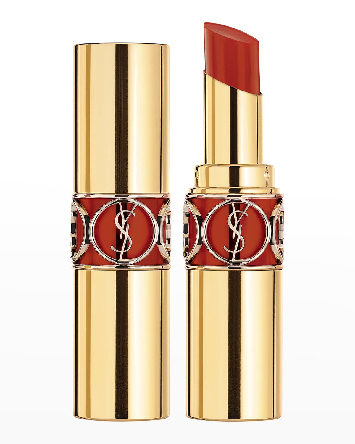 Shop Saint Laurent Rouge Volupte Shine Lipstick In 80 Chili Tunique