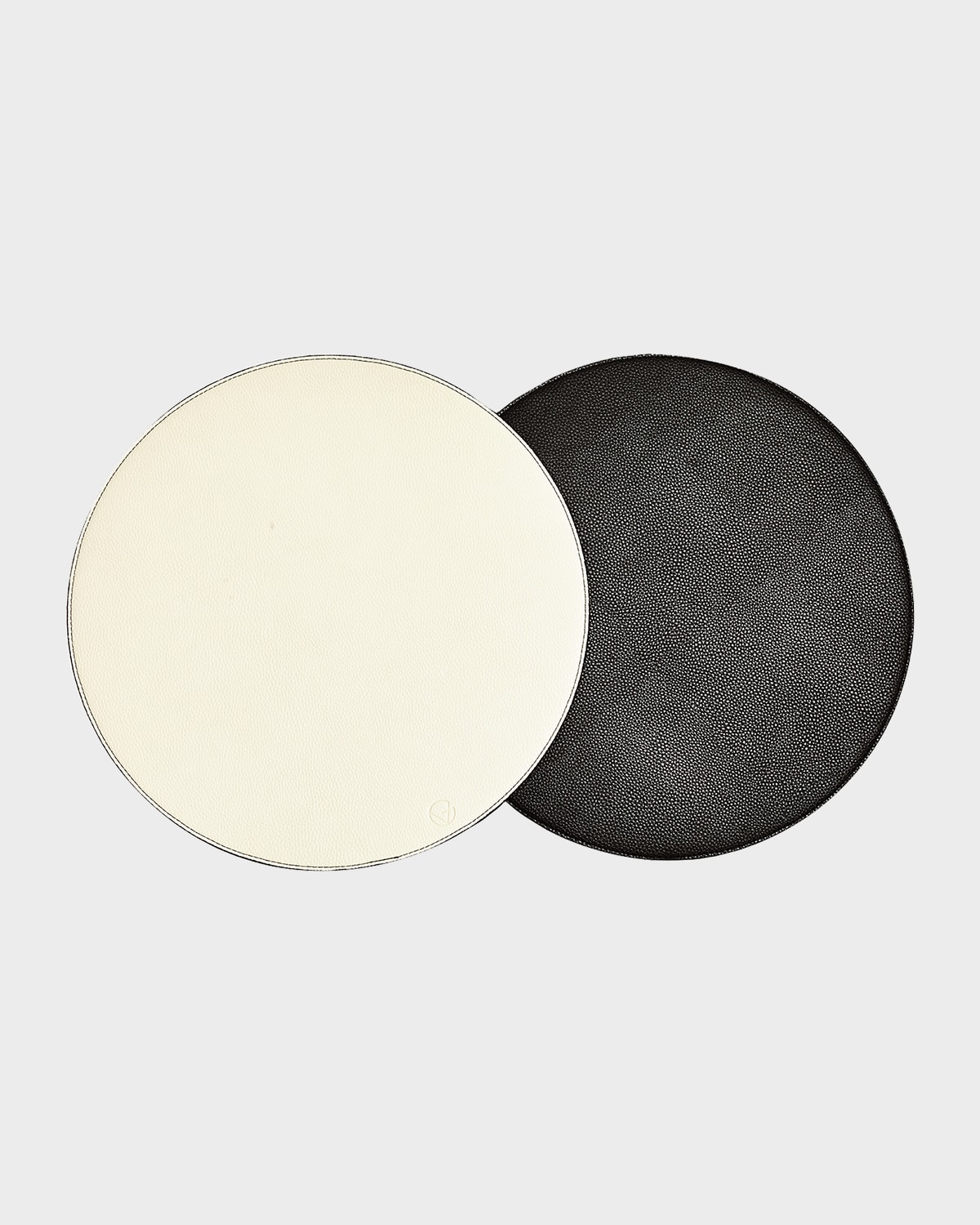 Von Gern Home Round Reversible Placemat In Black