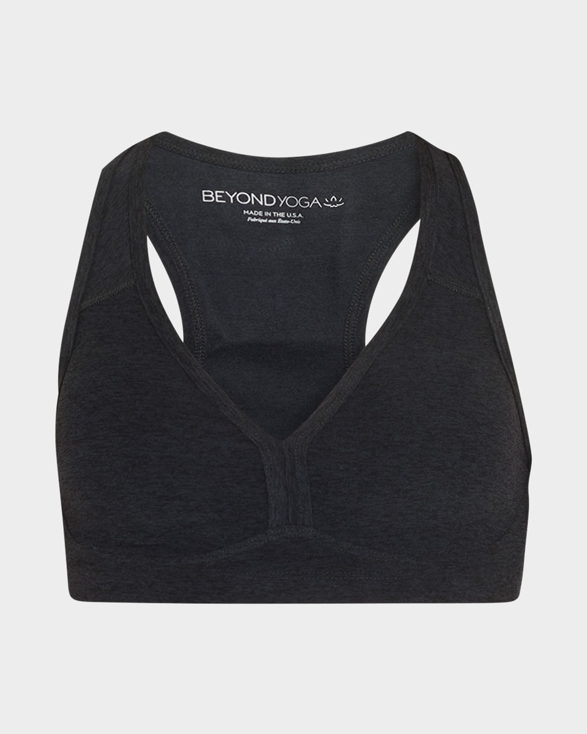 Beyond Yoga Spacedye Lift Your Spirits Active Bra In Black/white