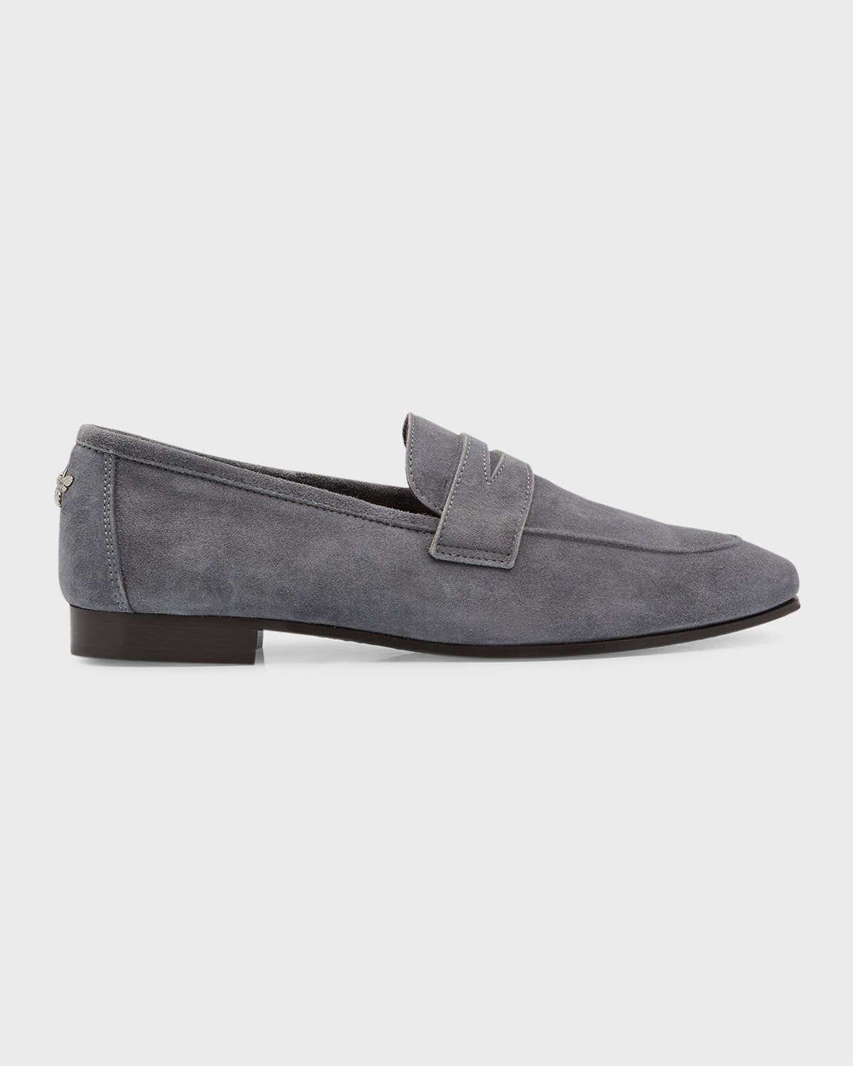 Flaneur Suede Flat Penny Loafers