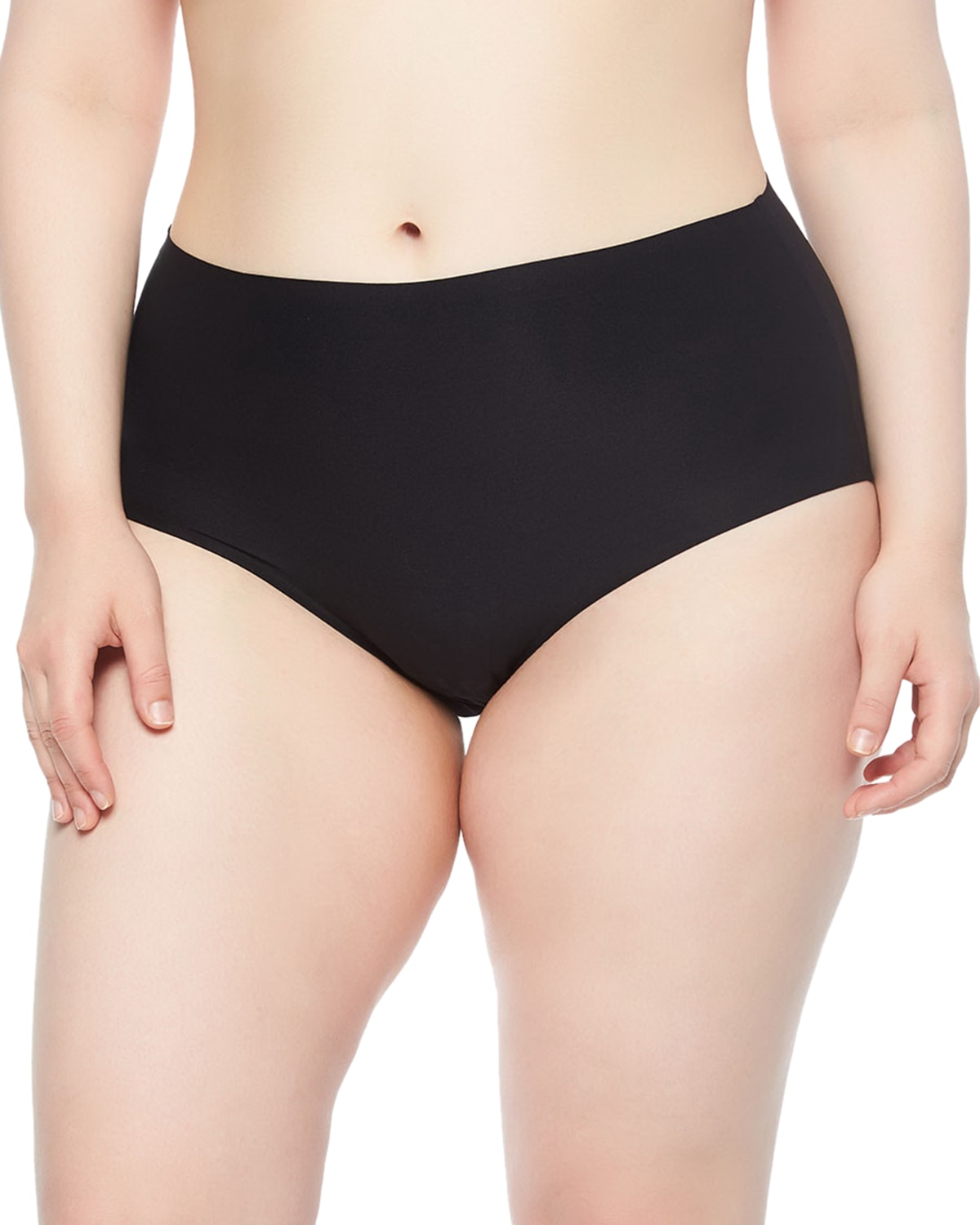 Chantelle Plus Size Soft Stretch Full-coverage Briefs In Black
