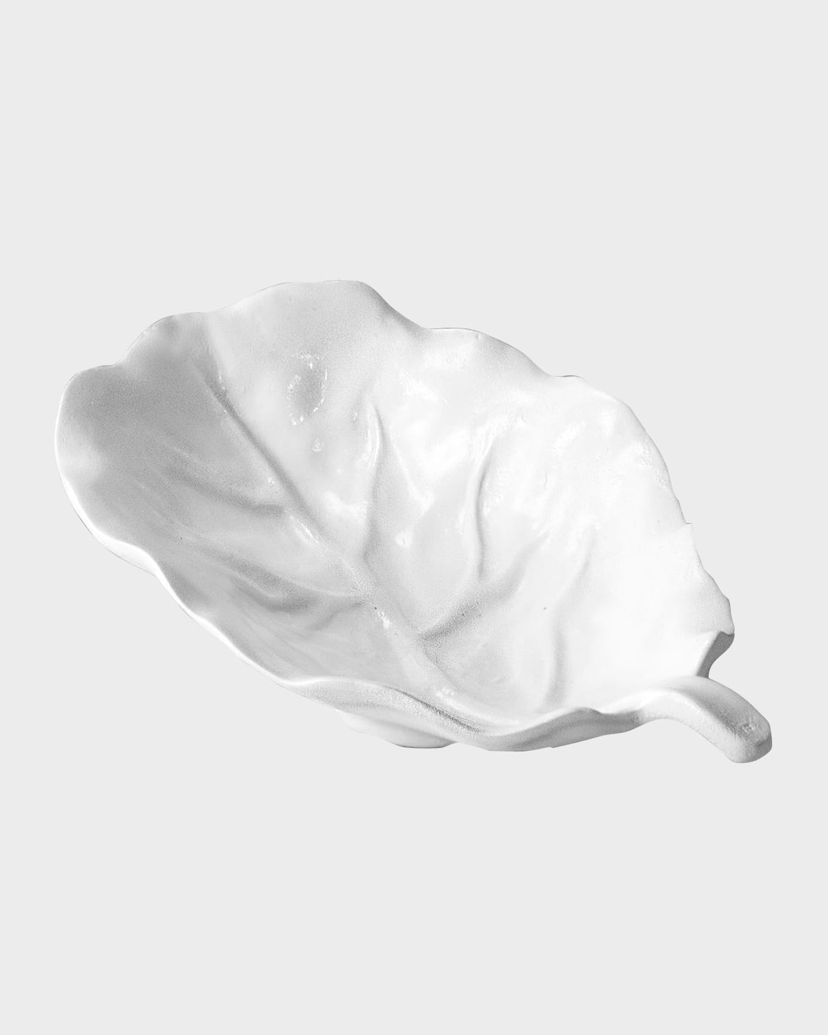 Shop Beatriz Ball Vida Lettuce Leaf Small Platter In White