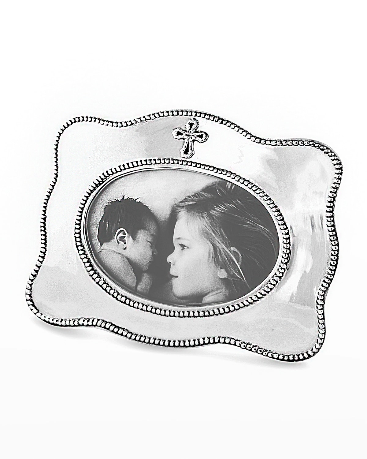 Beatriz Ball Horizontal Baby Cross Frame, 4" X 6" In Silver