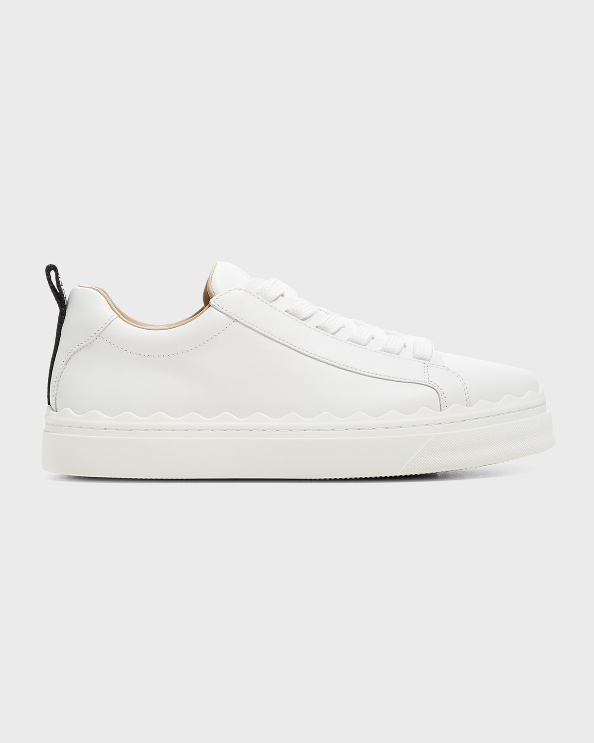 Shop Chloé Lauren Low-top Leather Sneakers In White