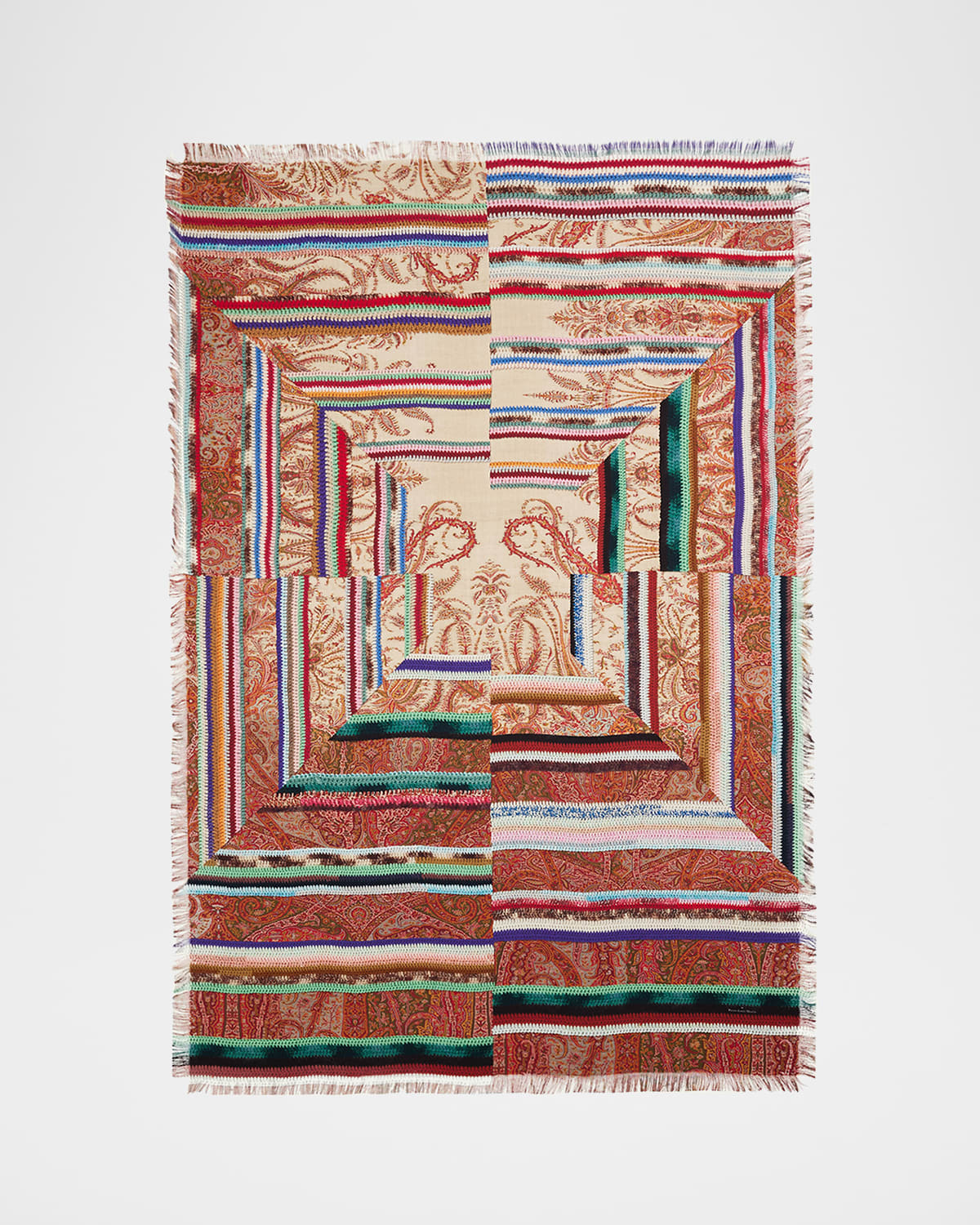 Shop Pierre-louis Mascia Mascia Aloe Ultrawash Silk Scarf In Pink Pattern