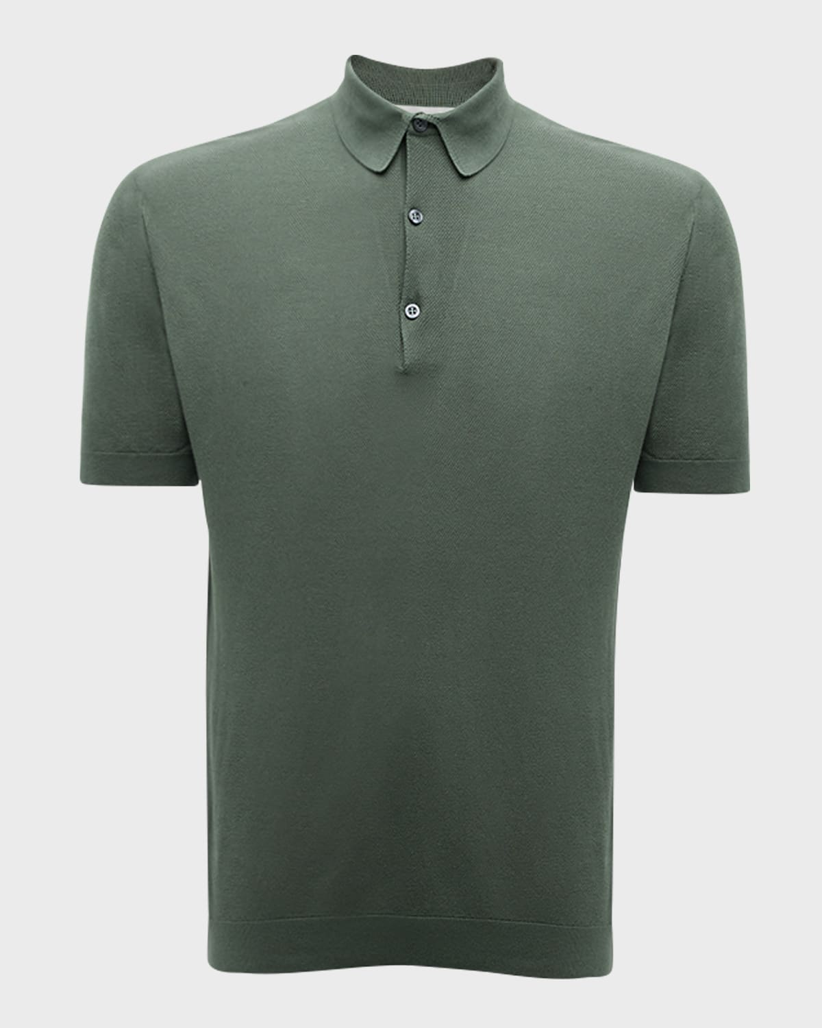 John Smedley Roth Polo Collar T-shirt In Palm