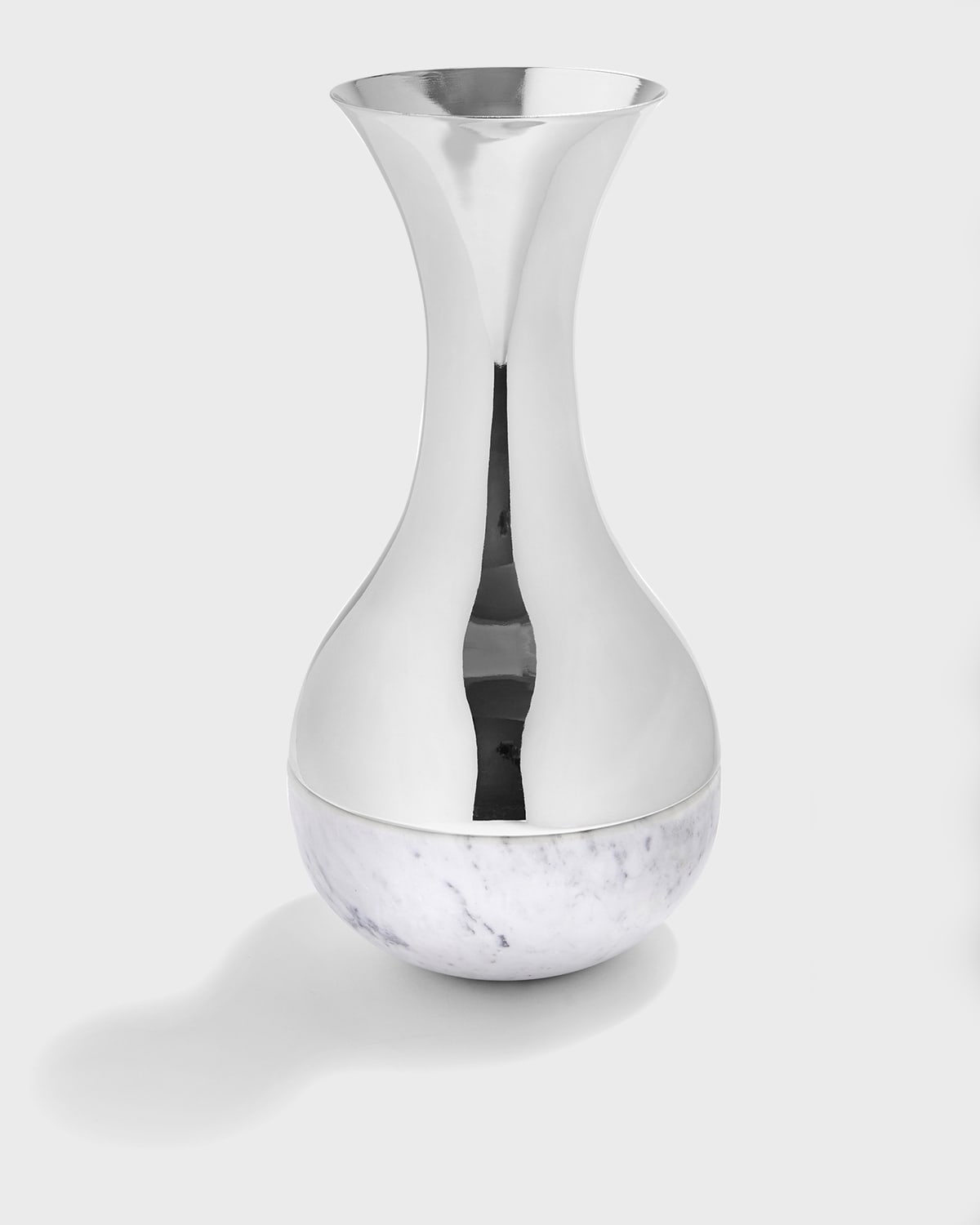 Anna New York Dual Vase Carrara In Carrara Slvr