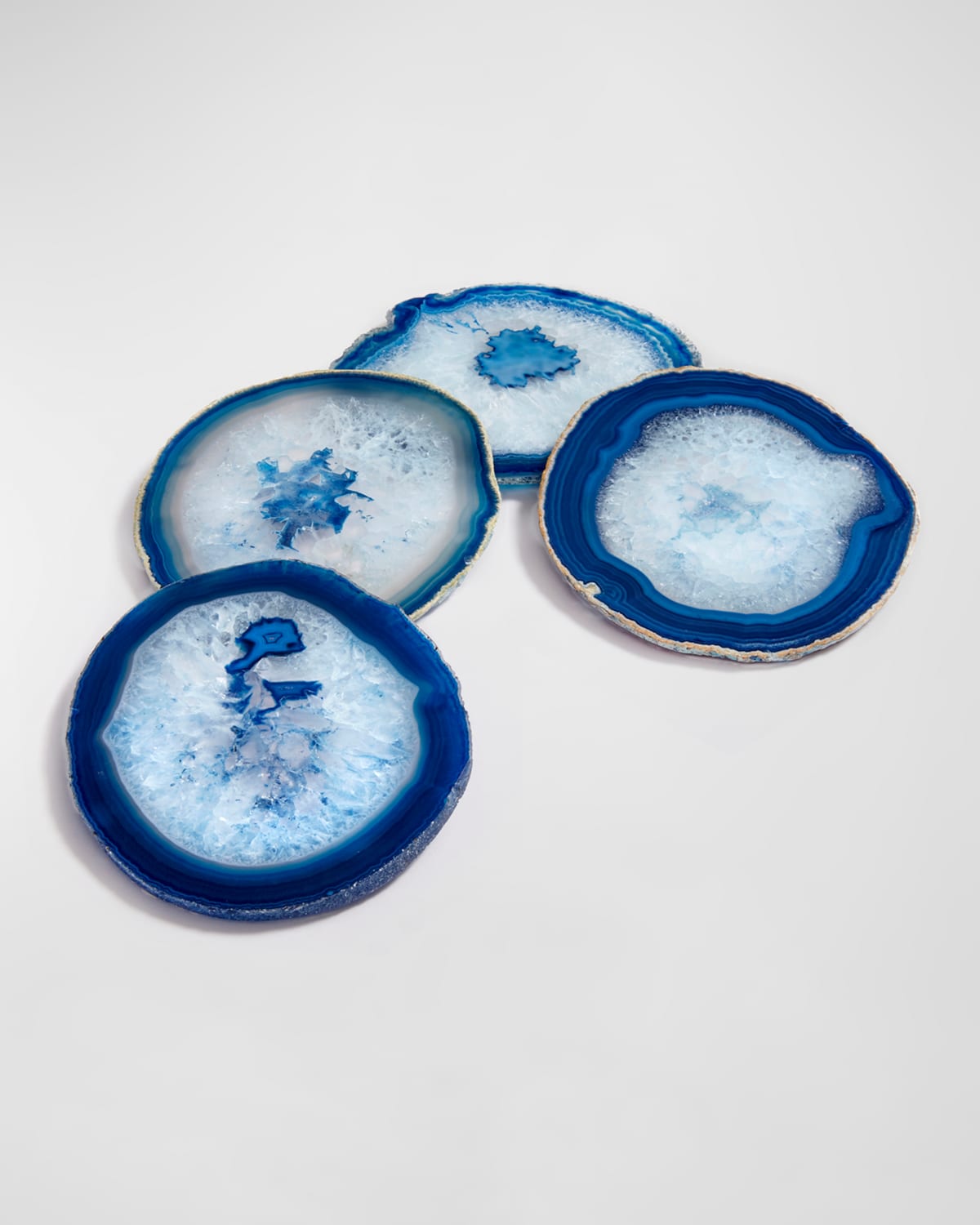 Anna New York 4-piece Pedra Coasters In Azure