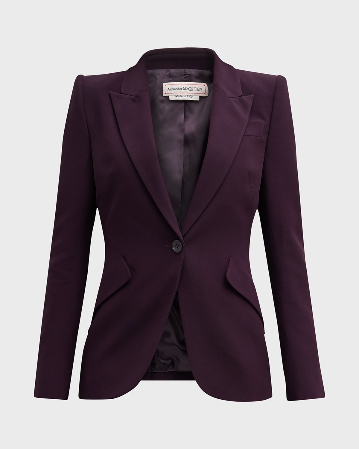 ジャケット alexander mcqueen Single-breasted blazer (585442QEAAA 9007) McQueen Classic Single-Breasted Suiting Blazer | Neiman Marcus