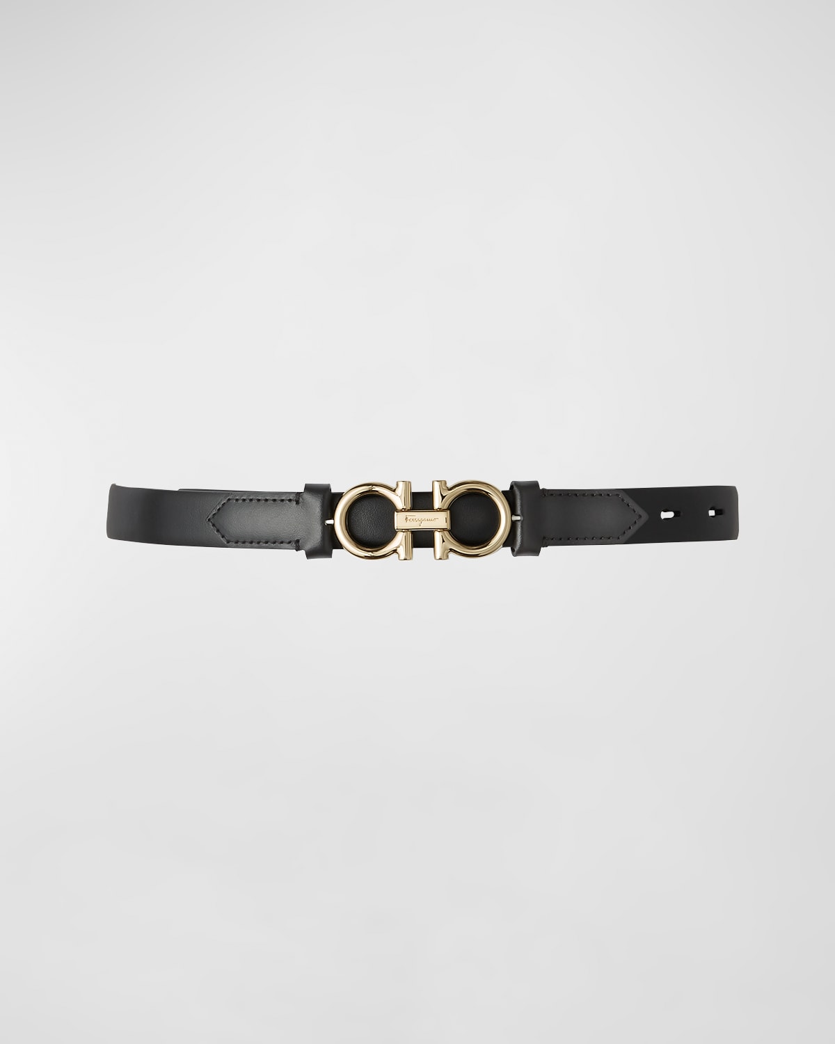 Ferragamo Gancini textured leather belt - Blue