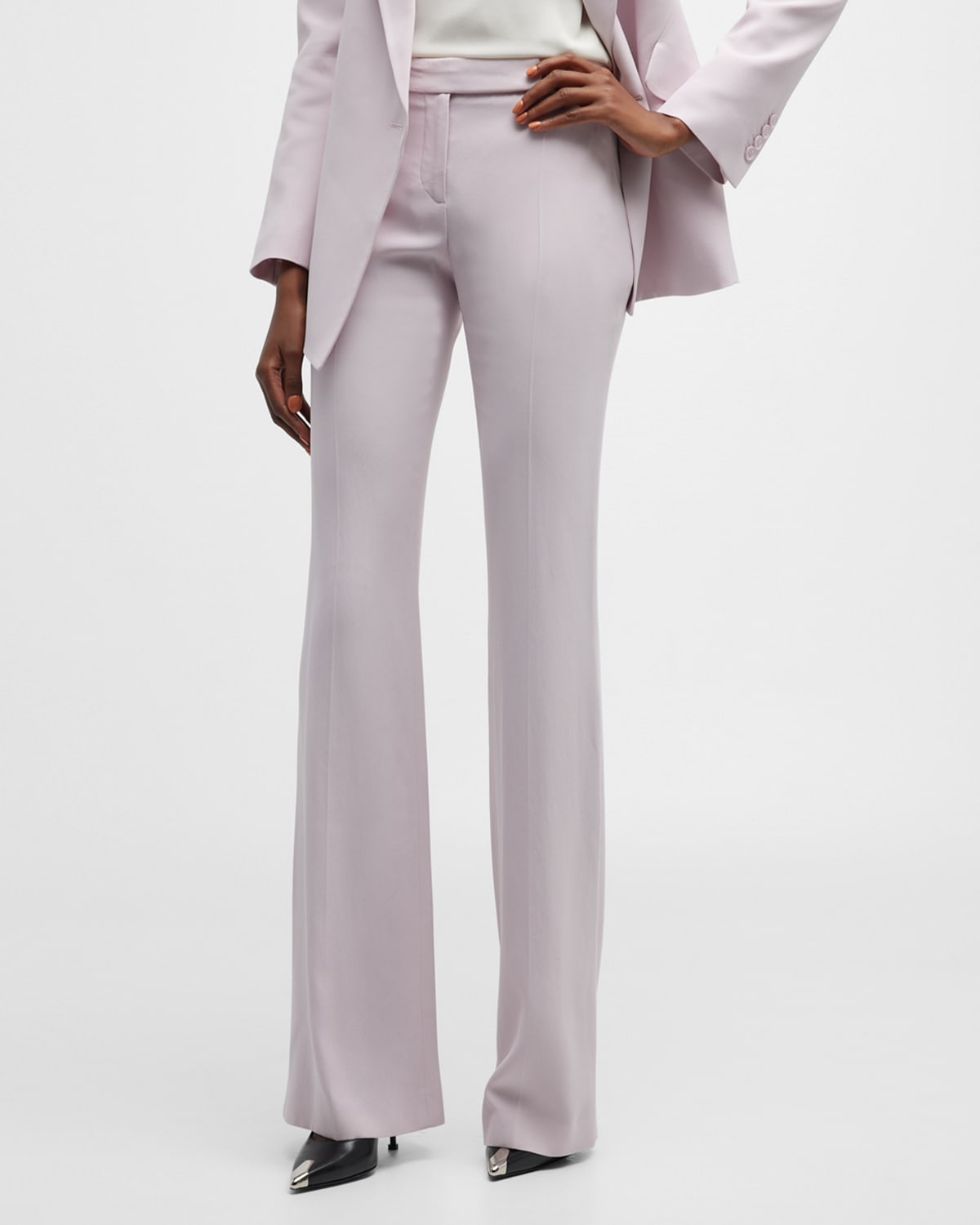 Alexander Mcqueen Classic Suiting Pants In Mauve