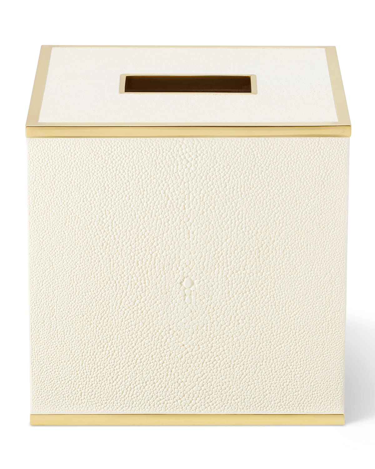 Aerin Classic Shagreen Tissue Box Holder In Cream