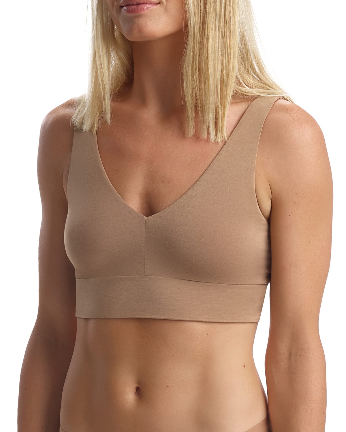 Commando Butter Comfy Longline Bralette In Toffee