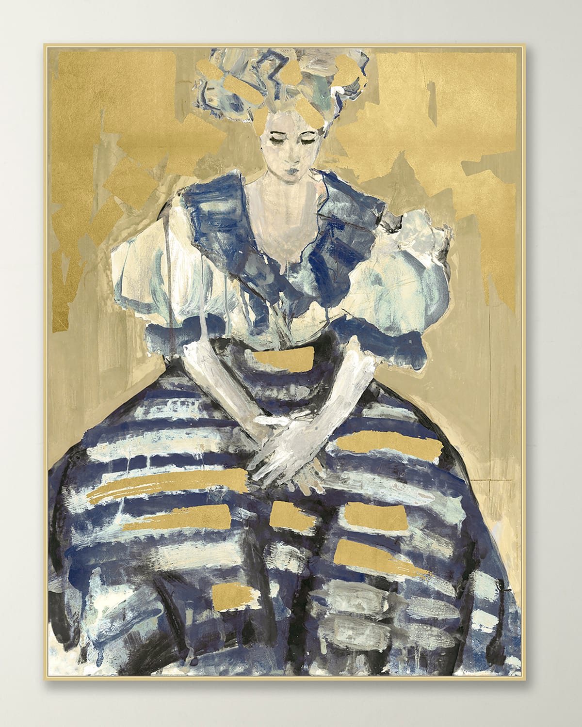 Wendover Art Group Lady In Stripes Giclee Art Canvas In Multi