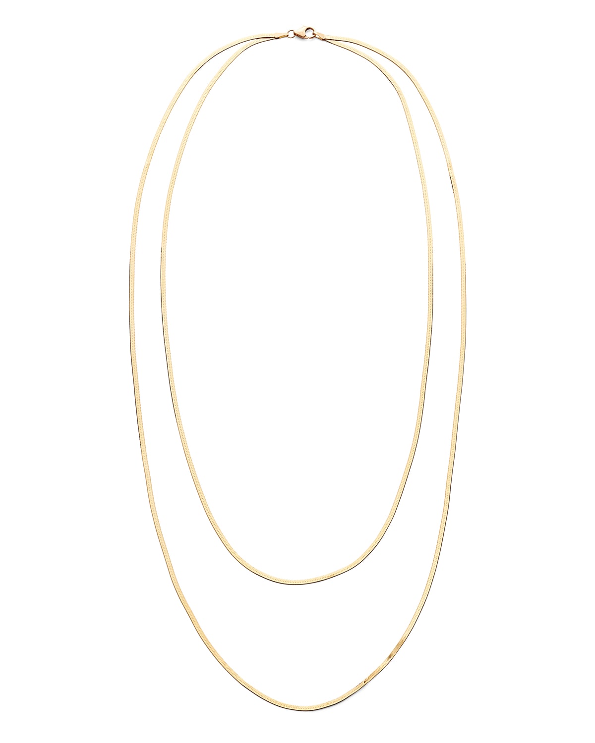 LANA JEWELRY Liquid Gold Double-Chain Necklace