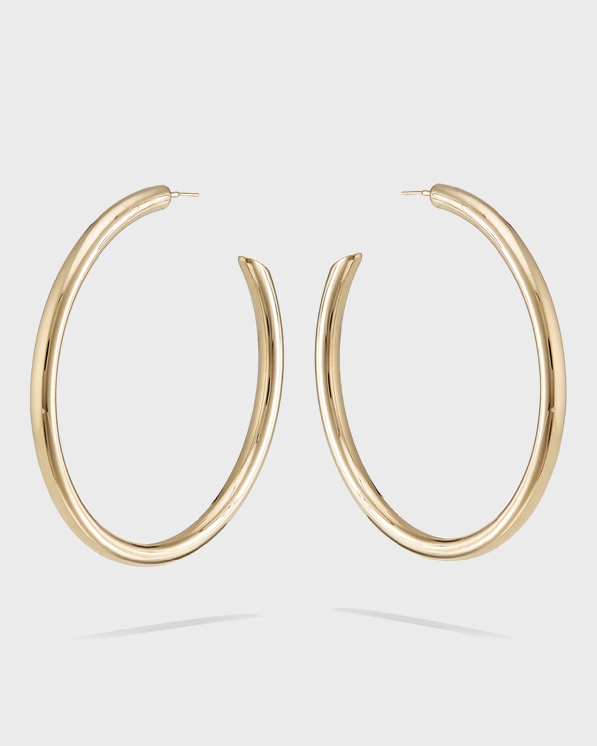 Lana Hollow 14k Gold Hoop Earrings W/ Diagonal Edges