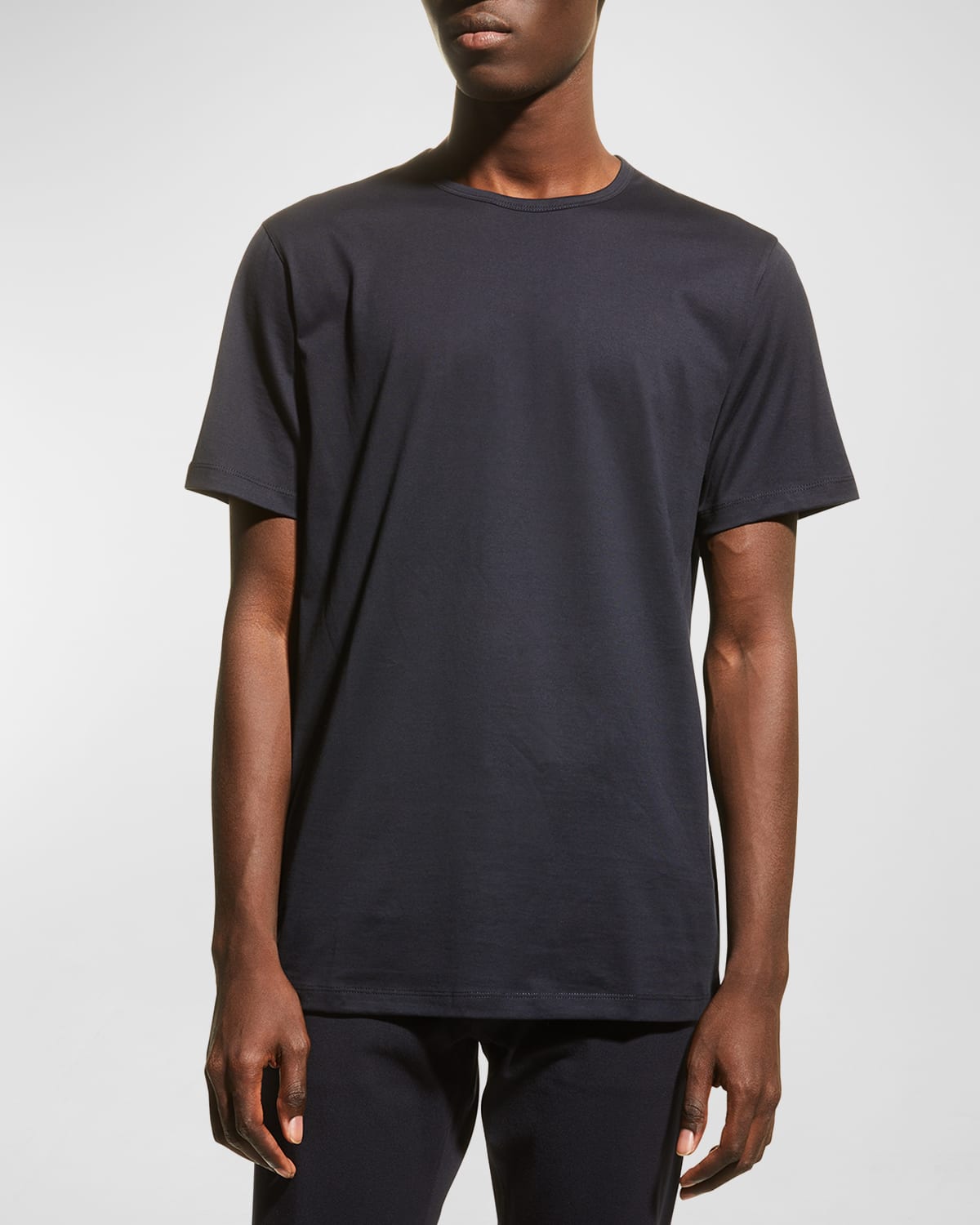 Shop Theory Men's Precise Luxe Cotton Short-sleeve Tee In Eclipse