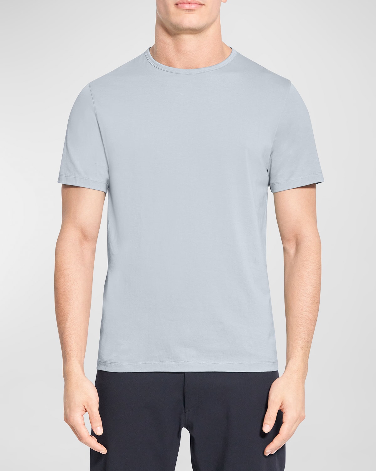 Theory Men's Precise Luxe Cotton Short-sleeve Tee In Olympic