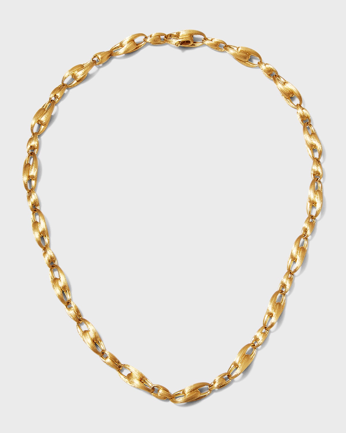 Lucia 18k Gold Interlock Chain Necklace, 17"L