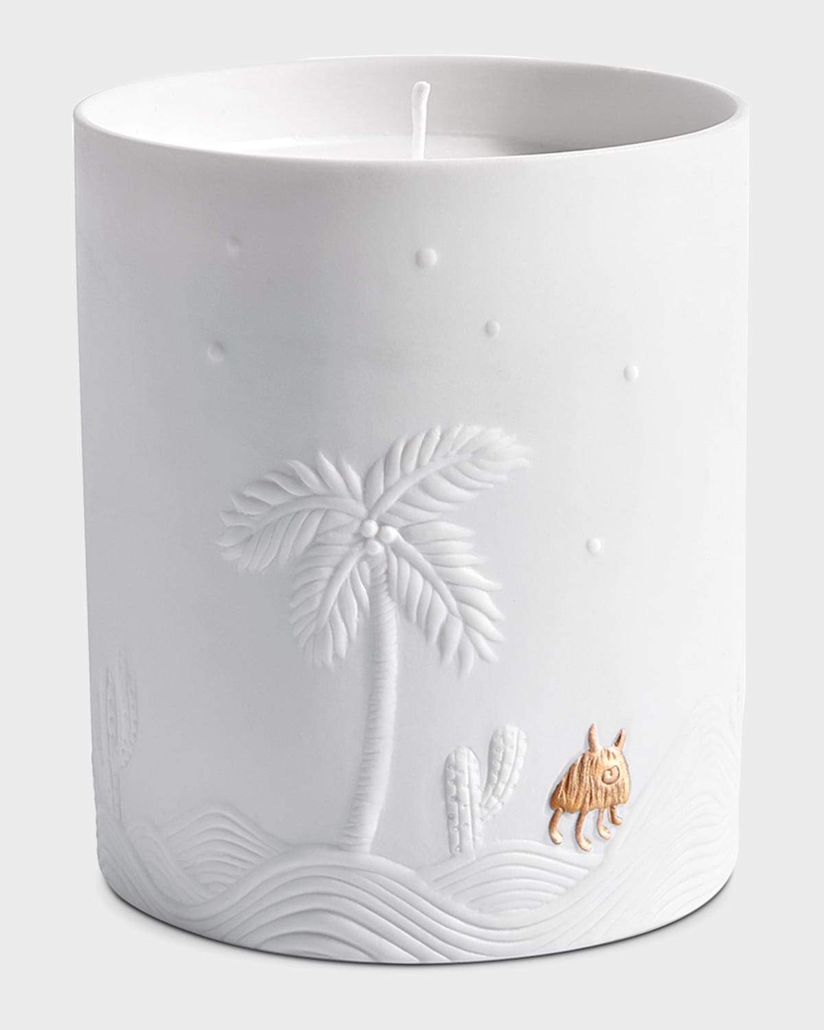 L'objet Haas Mojave Palm Candle In White/gold