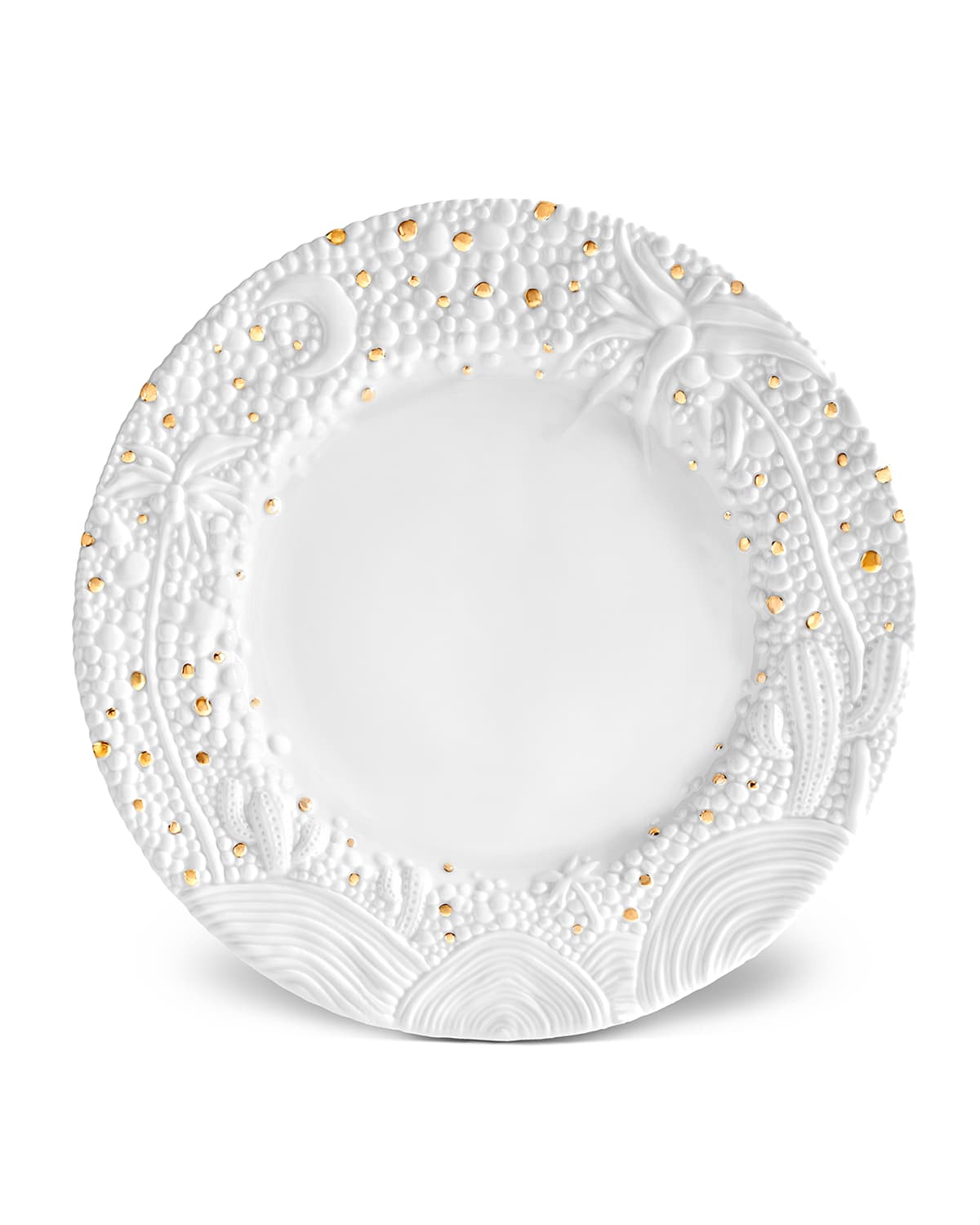 L'objet Haas Mojave Desert 24k Gold & Porcelain Charger Plate In Gold