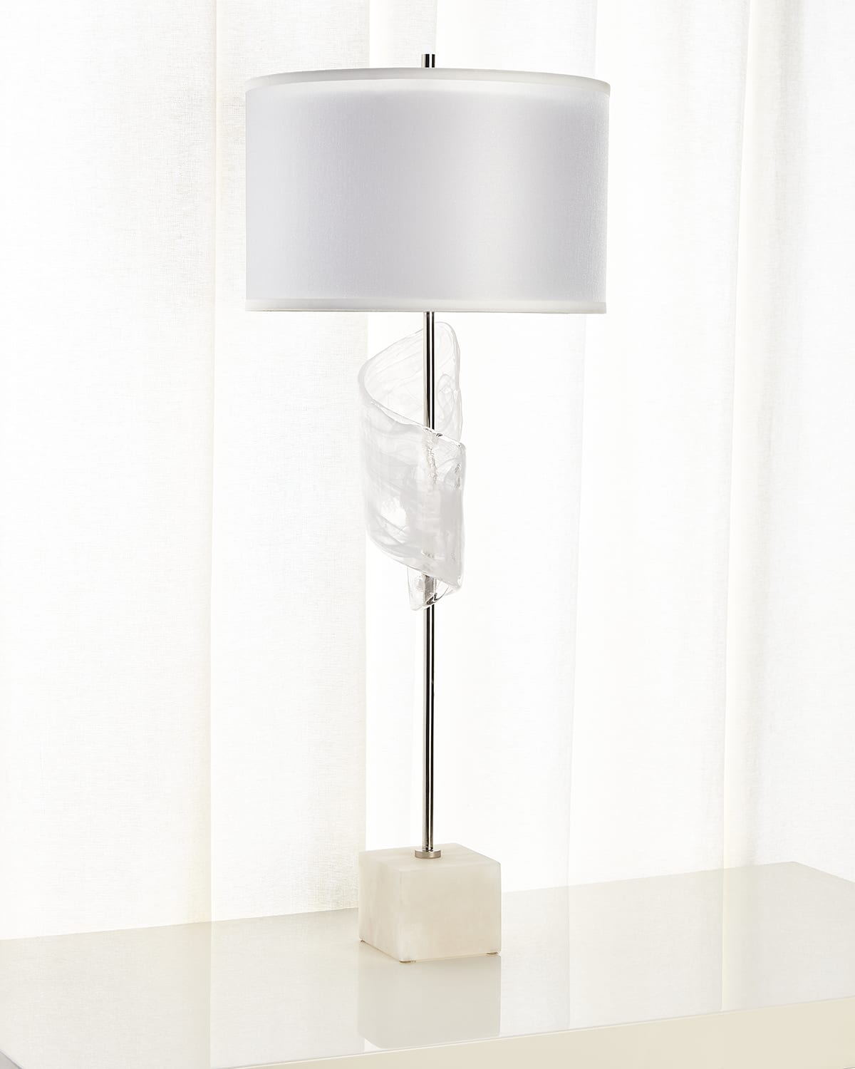 Shop John-richard Collection Furls Of White Lamp