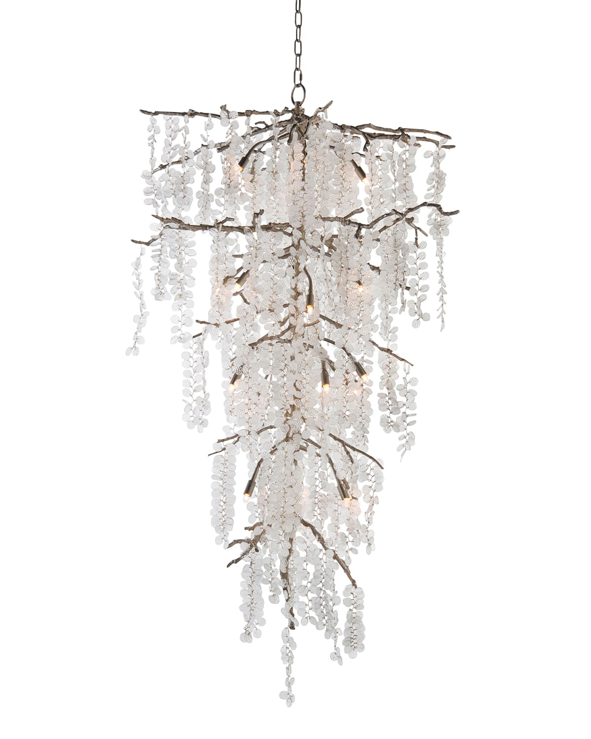 Shop John-richard Collection Shiro Noda 21-light Glass Chandelier In Gold