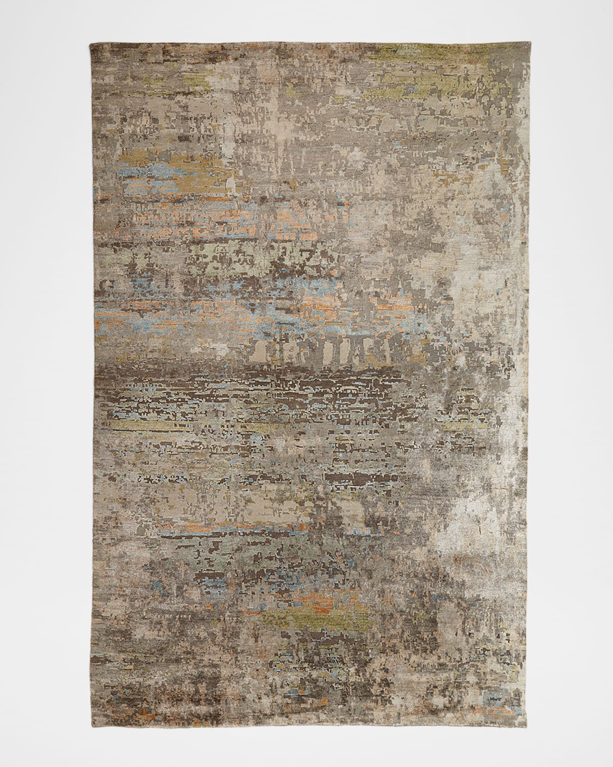 Josie Natori Lhasa Haze Hand-knotted Rug, 9' X 12' In Green