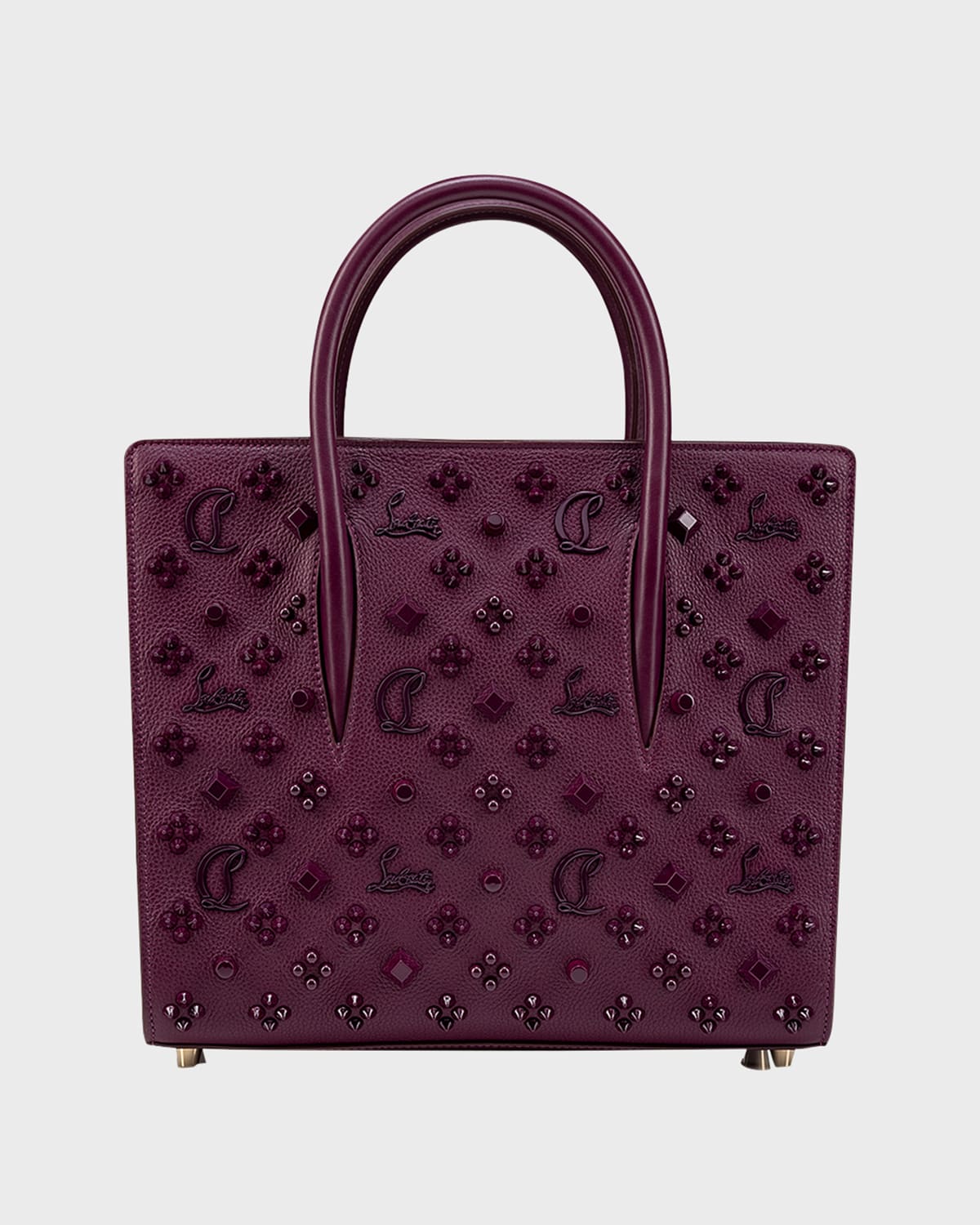 Christian Louboutin Paloma Medium Calf Tote Bag In Merlot