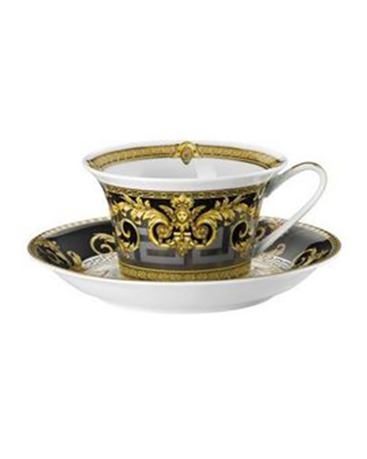 Shop Versace Prestige Gala Teacup & Saucer Set In Multi