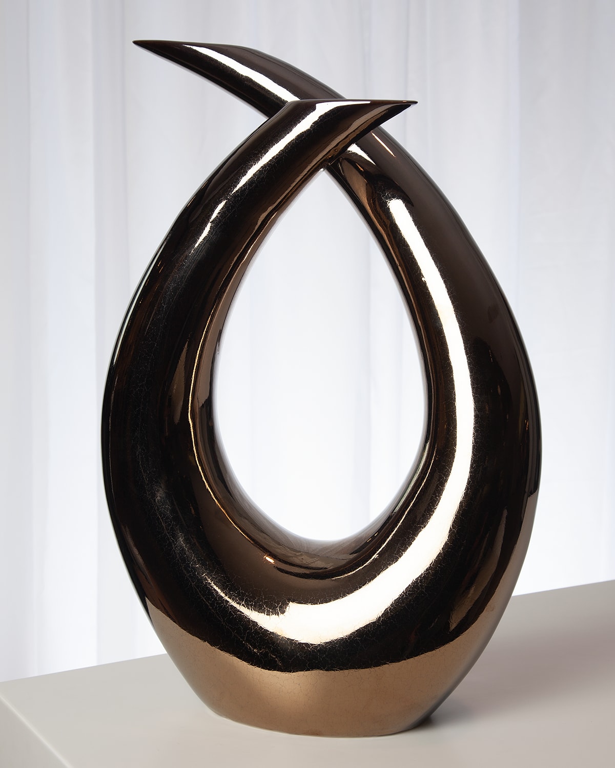 Global Views Loop Bronze Sculpture In Bronze