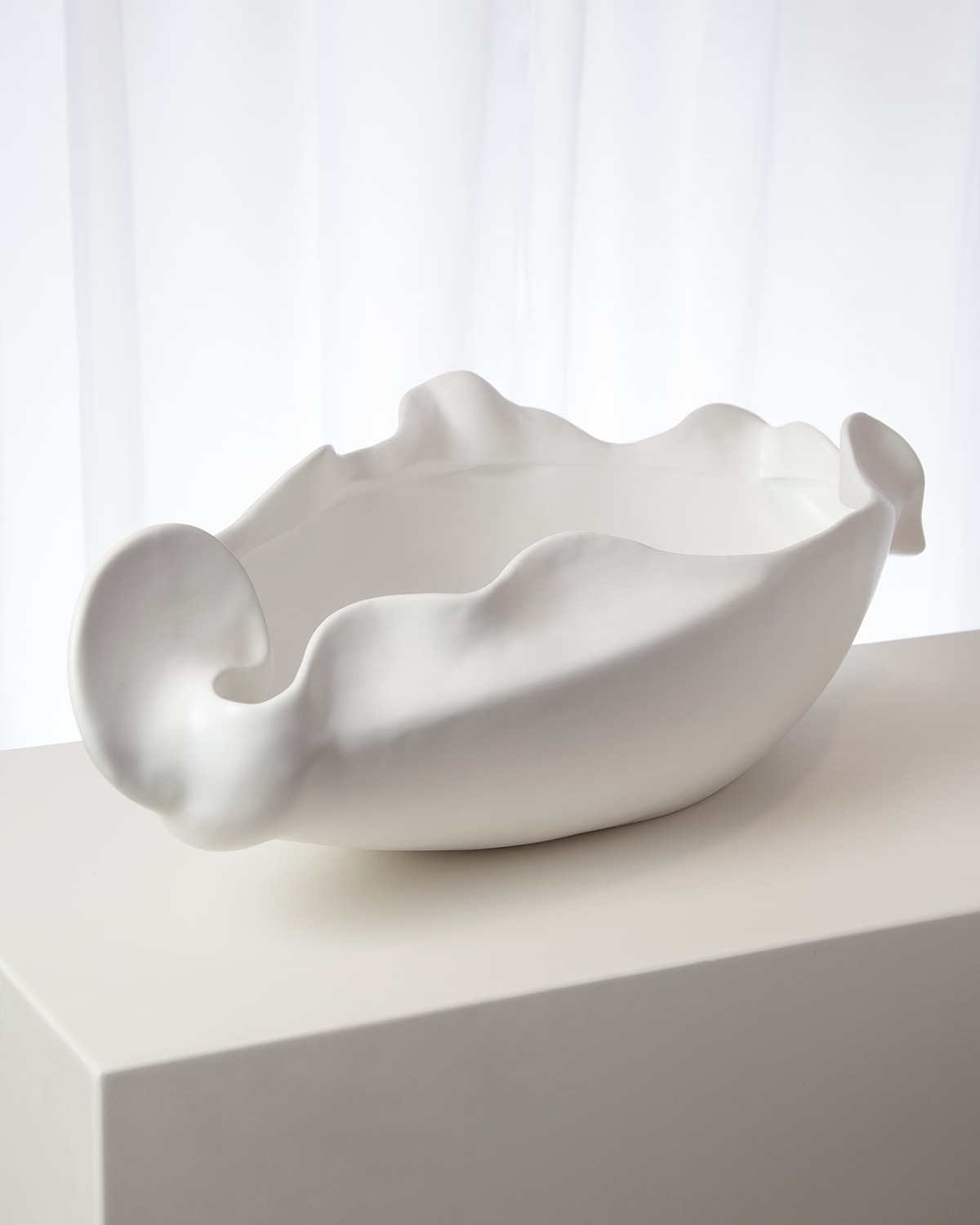 Shop Global Views Freeform Matte White Large Bowl