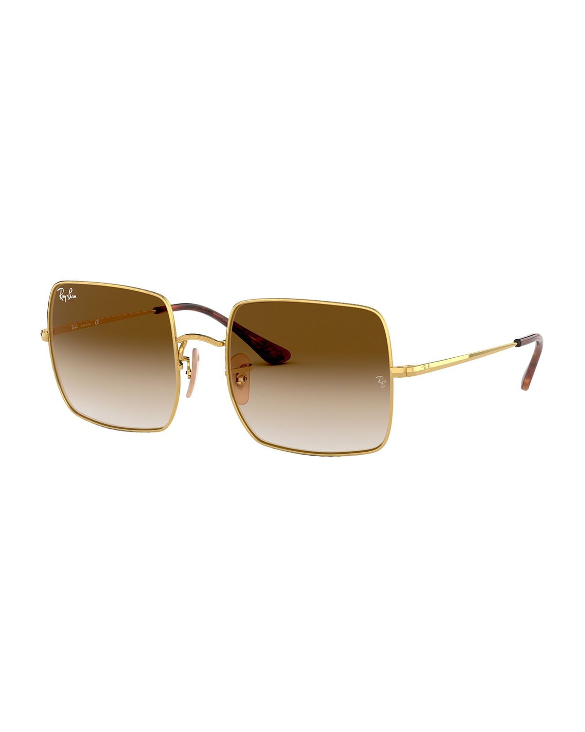 Shop Ray Ban Metal Square Sunglasses, 54mm In Gold