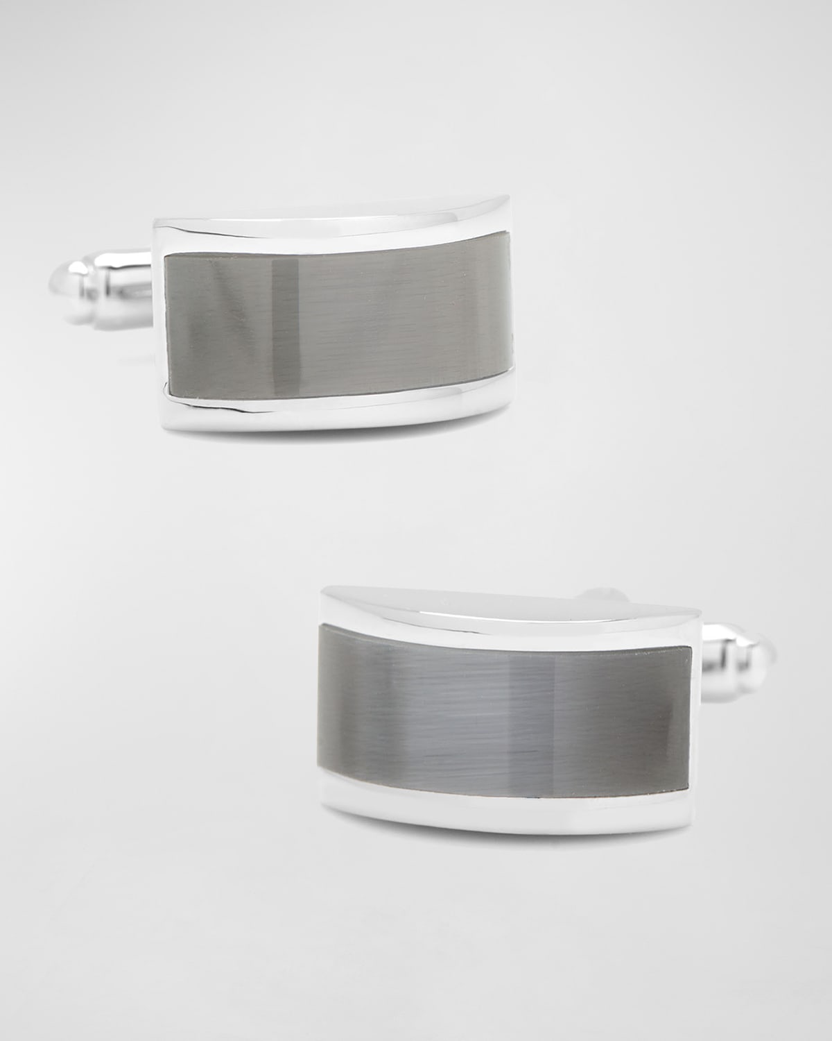 Gray Cat Eye Bridged Cufflinks