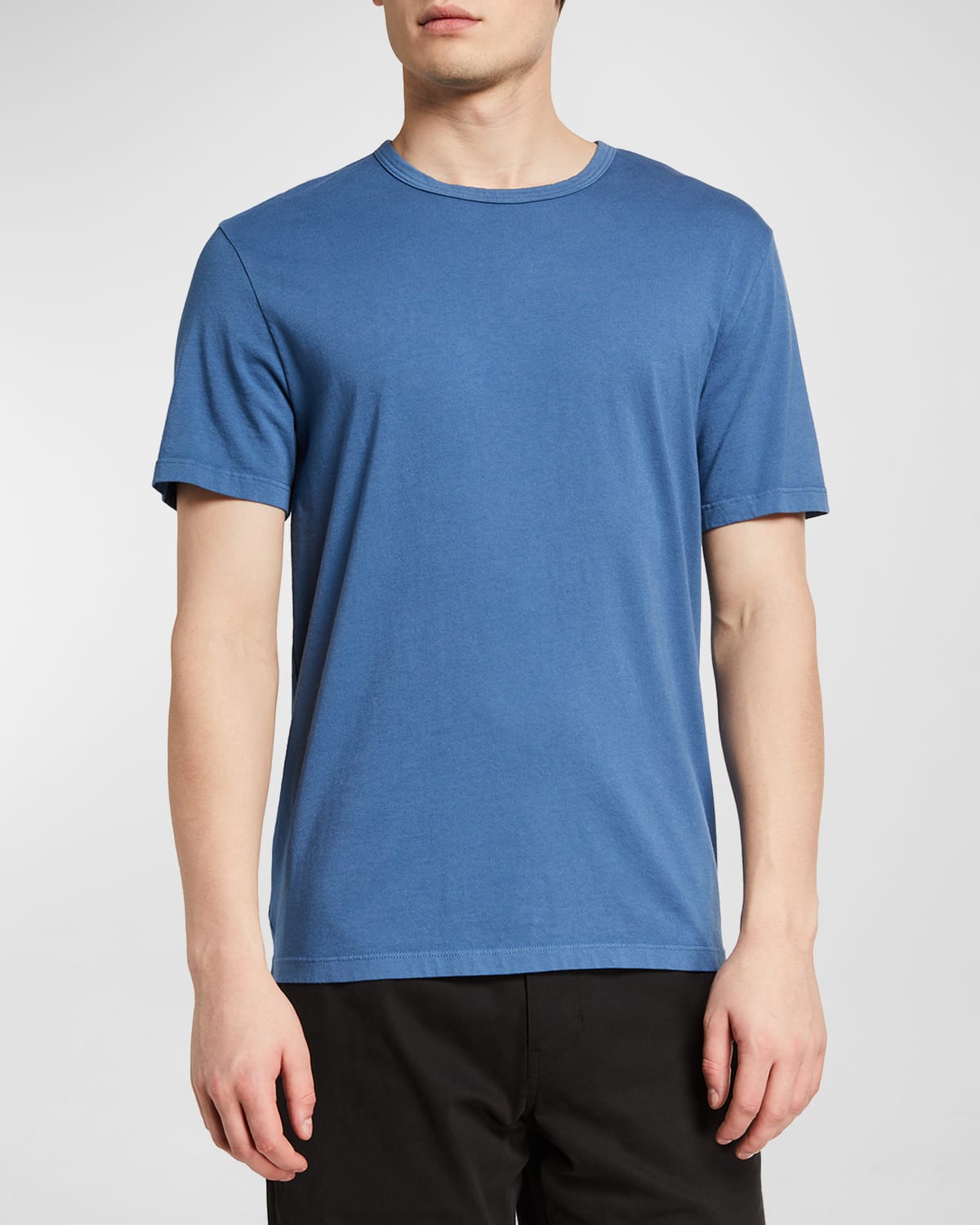 Vince Men's Garment-dyed Crewneck T-shirt In Washed Bridgewate