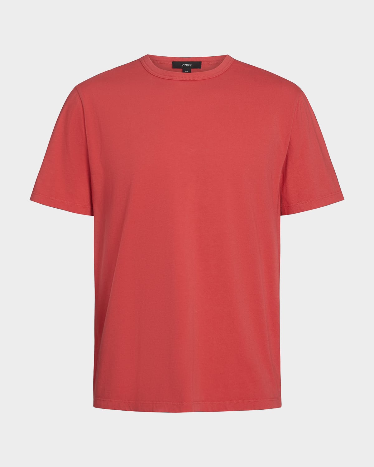 Vince Solid T-shirt In Washed Coral Red