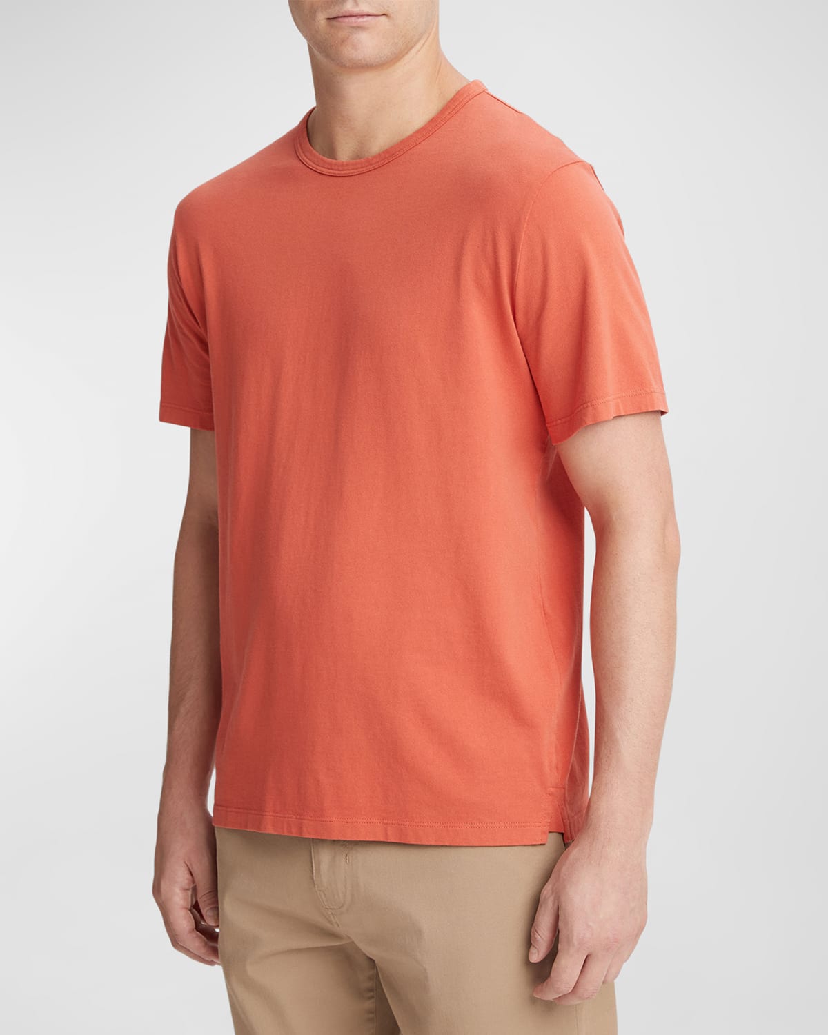 Shop Vince Men's Garment-dyed Crewneck T-shirt In Washed Desert Sky