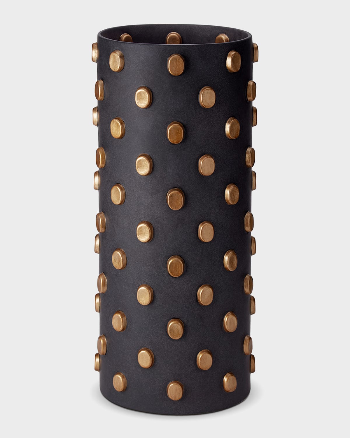 Shop L'objet Teo Black & Gold Vase - X-large In Black/gold