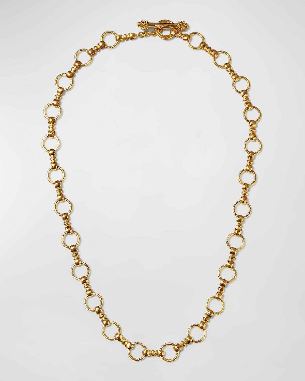 Elizabeth Locke Celtic Gold 19k Link Necklace, 21"L
