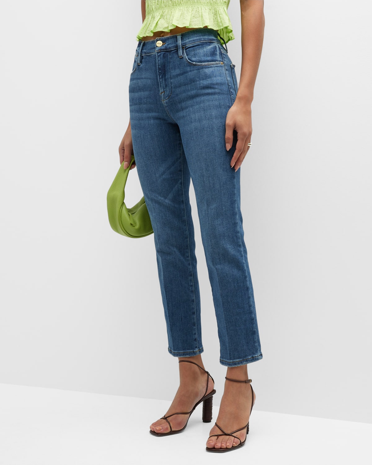 Le High Cropped Straight-Leg Jeans
