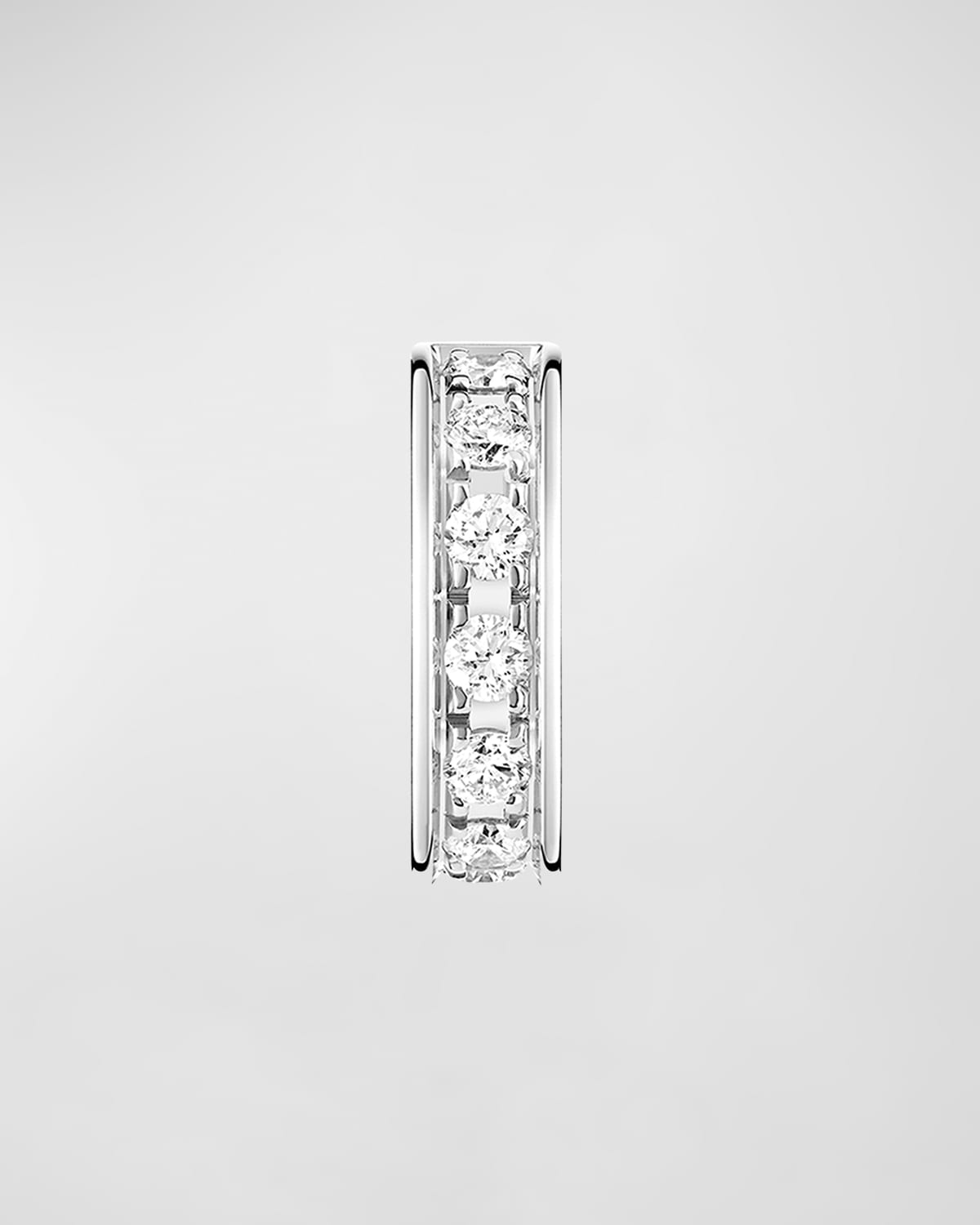 White Gold Quatre Radiant Clip Earring with Diamonds, Single
