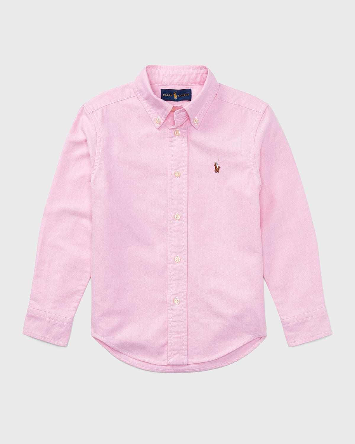 Shop Ralph Lauren Boy's Oxford Sport Shirt In Pink