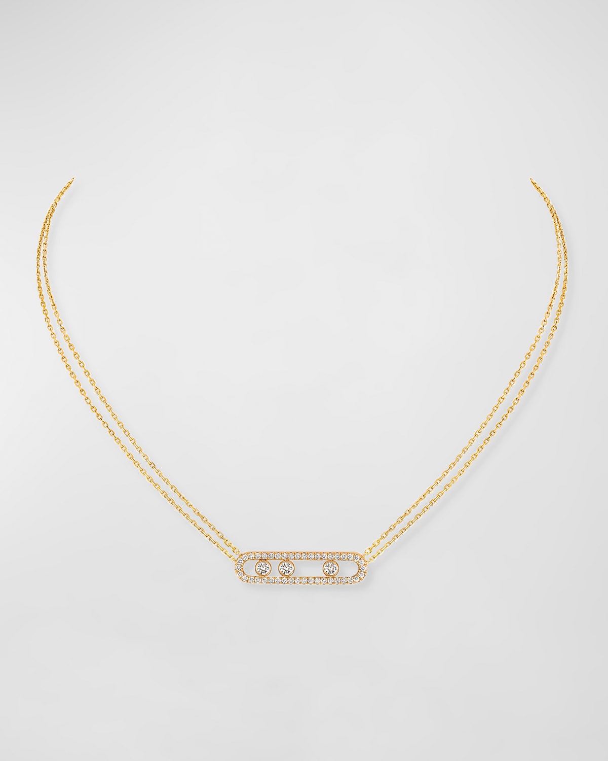 Messika Move Pave 18K Yellow Gold Diamond Pavé Necklace