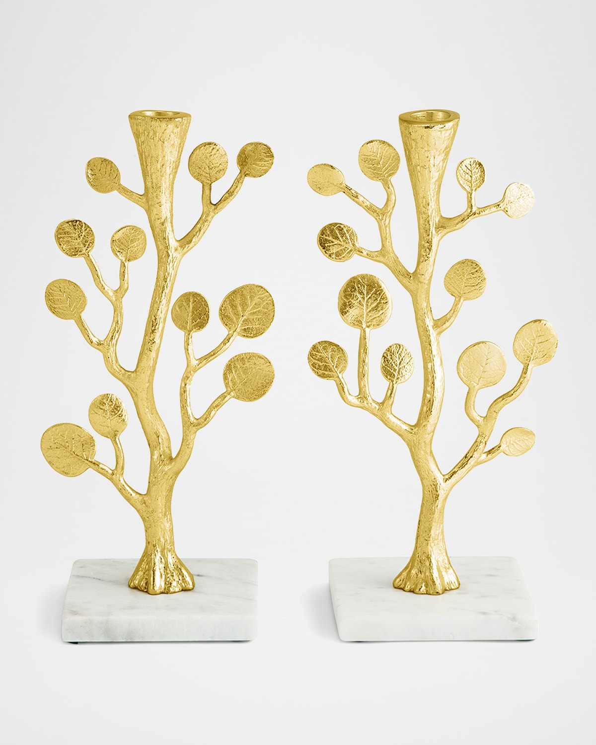 Michael Aram Botanical Leaf 2-piece Candleholder Set