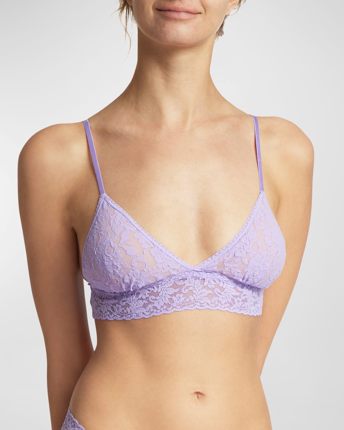 Hanky Panky Signature Lace Padded Triangle Bralette Wisteria Purple In Wisteria Purple