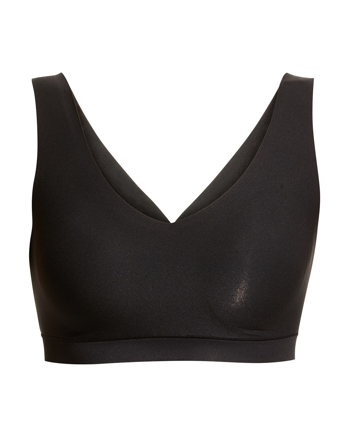 Shop Chantelle Soft Stretch Padded Crop Top Soft Bra In Black