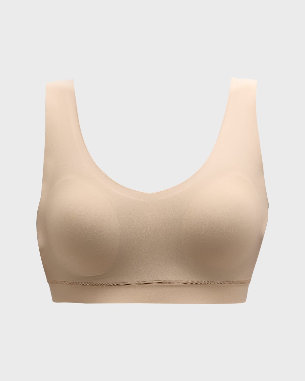 Shop Chantelle Soft Stretch Padded Crop Top Soft Bra In Nude